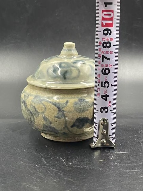 古玩陶瓷青花花卉紋小蓋罐拍賣,當前價格1388元