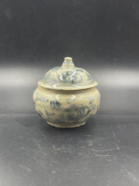 古玩陶瓷青花花卉紋小蓋罐拍賣,當前價格1388元