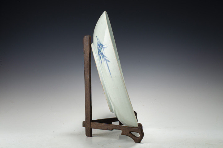 古玩陶瓷清晚·青花山水紋大盤拍賣，當前價格288元