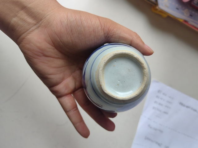 古玩陶瓷乾隆青花山水紋罐真品鑒賞圖