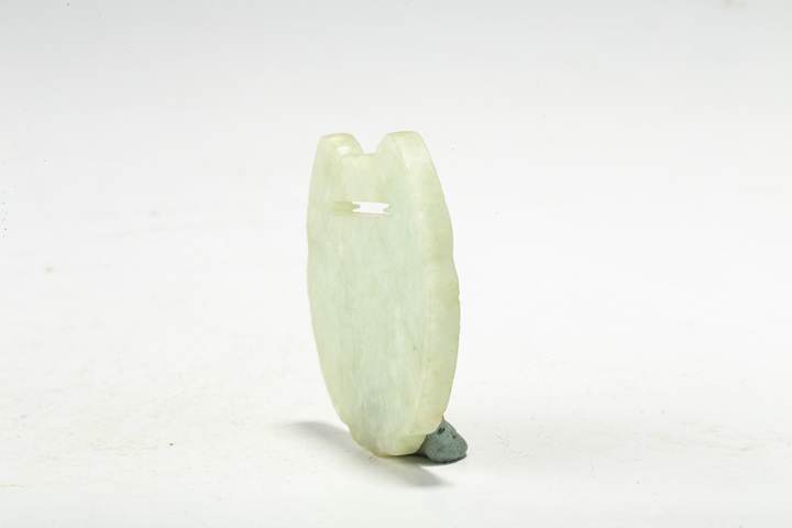 古玩玉器清·翡翠吉語紋平安鎖真品鑒賞圖