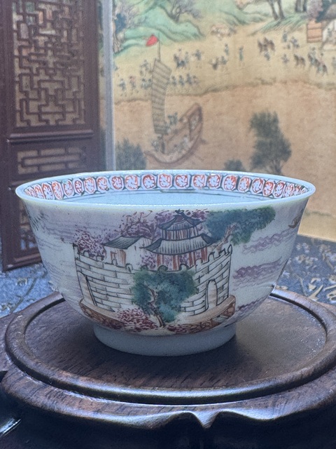 古玩陶瓷清乾隆·廣彩通景山水杯拍賣，當(dāng)前價(jià)格2380元