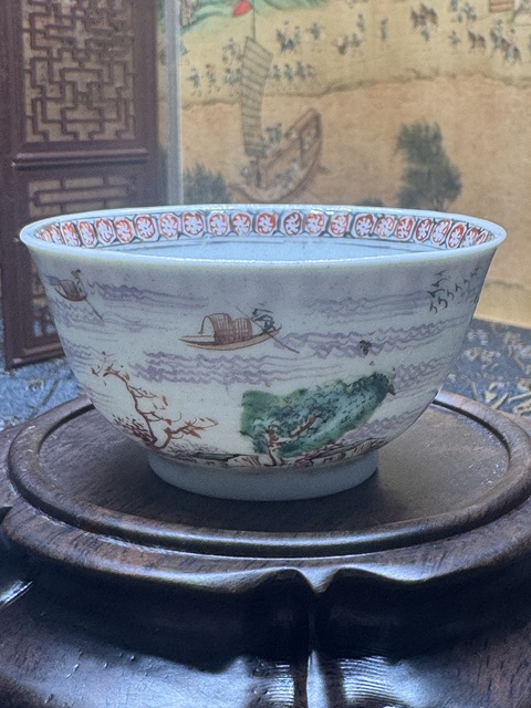 古玩陶瓷清乾隆·廣彩通景山水杯拍賣，當(dāng)前價(jià)格2380元