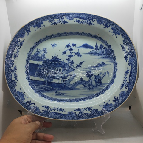 古玩陶瓷青花盤真品鑒賞圖