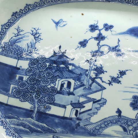 古玩陶瓷青花盤真品鑒賞圖