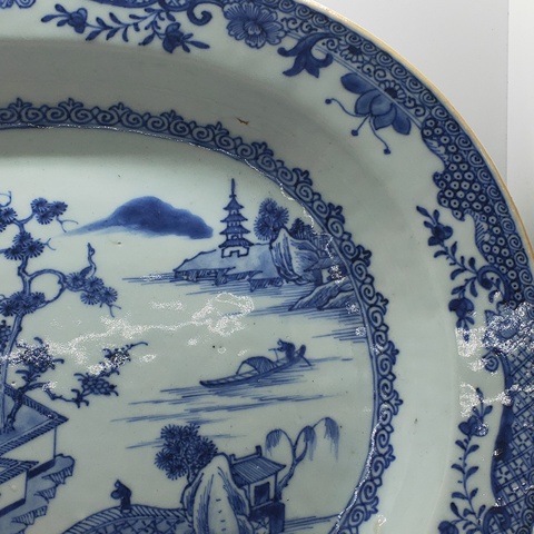 古玩陶瓷青花盤真品鑒賞圖