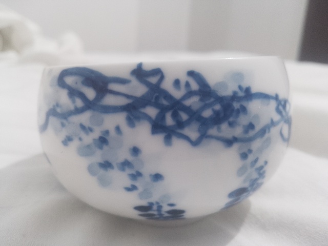 古玩陶瓷工藝品青花花鳥杯真品鑒賞圖