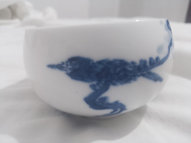 古玩陶瓷工藝品青花花鳥杯真品鑒賞圖
