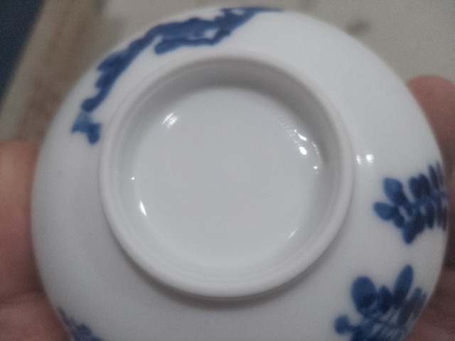 古玩陶瓷工藝品青花花鳥杯真品鑒賞圖