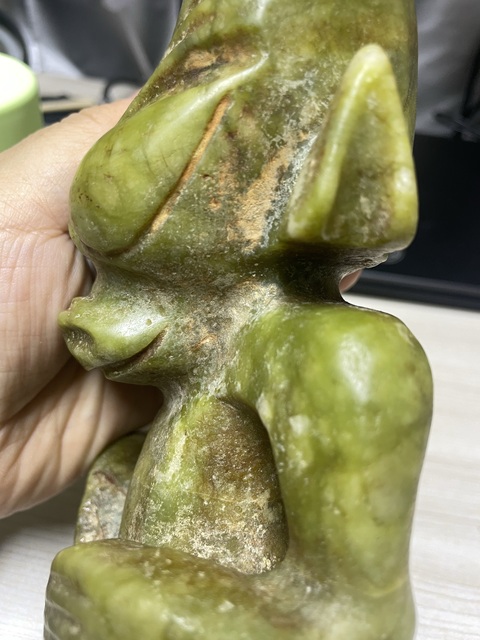 古玩玉器仿紅山文化神人件真品鑒賞圖