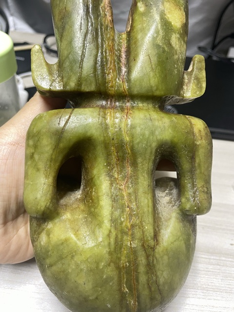 古玩玉器仿紅山文化神人件真品鑒賞圖