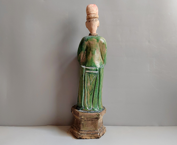 古玩陶瓷明三彩人物俑真品鑒賞圖