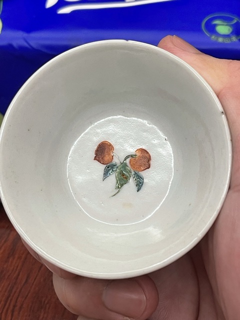 古玩陶瓷粉彩大吉大利圖馬蹄杯真品鑒賞圖