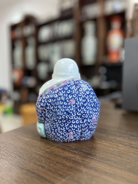 古玩陶瓷粉彩彌勒笑佛拍賣,當前價格5500元