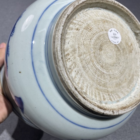 古玩陶瓷青花人物故事爐真品鑒賞圖