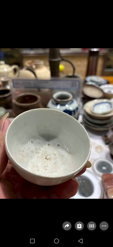古玩陶瓷建寧窯青白釉高足杯真品鑒賞圖