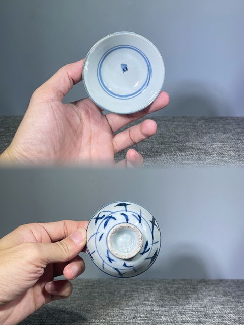 古玩陶瓷清中期.青花花卉紋杯碟(一杯一碟)拍賣,當前價格0元