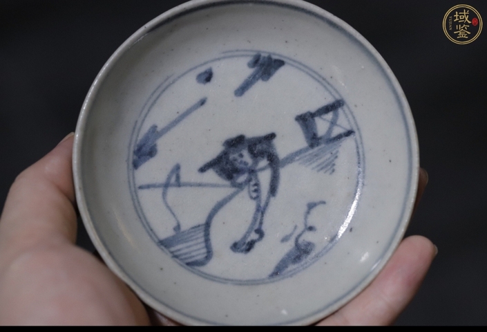 古玩陶瓷晚明青花盤真品鑒賞圖