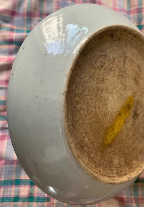 古玩陶瓷青花釉里紅魚藻紋盤真品鑒賞圖