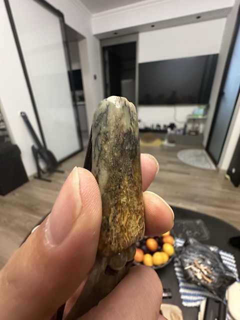 古玩玉器河磨玉勒真品鑒賞圖