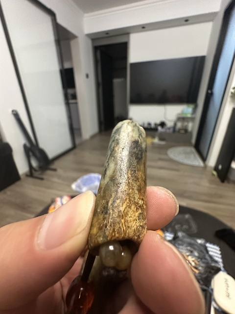 古玩玉器河磨玉勒真品鑒賞圖