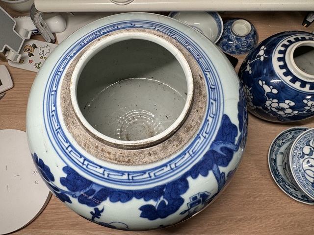 古玩陶瓷青花人物故事罐真品鑒賞圖