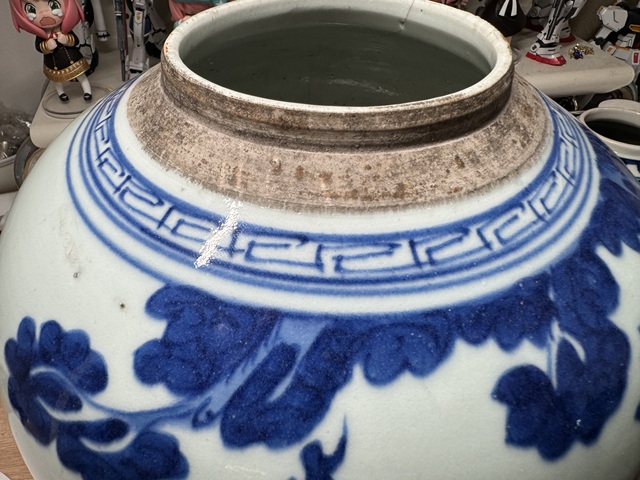 古玩陶瓷青花人物故事罐真品鑒賞圖