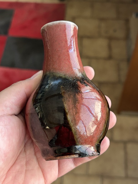 古玩陶瓷窯變釉瓶真品鑒賞圖