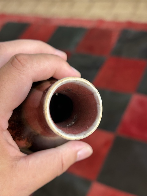 古玩陶瓷窯變釉瓶真品鑒賞圖