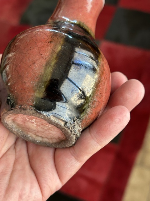 古玩陶瓷窯變釉瓶真品鑒賞圖