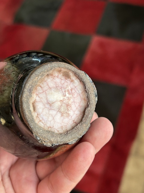 古玩陶瓷窯變釉瓶真品鑒賞圖