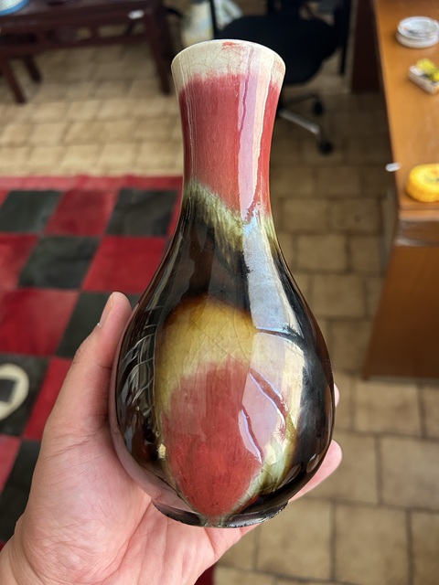 古玩陶瓷窯變釉瓶真品鑒賞圖
