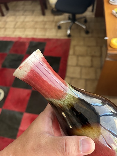 古玩陶瓷窯變釉瓶真品鑒賞圖