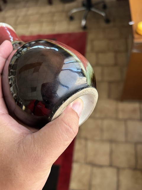 古玩陶瓷窯變釉瓶真品鑒賞圖