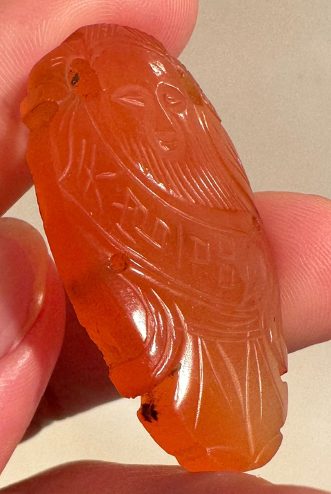古玩玉器瑪瑙雕“天官”飾件真品鑒賞圖