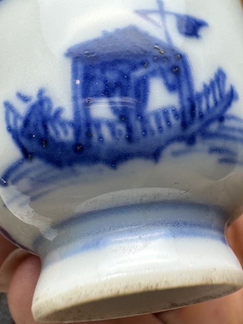 古玩陶瓷清晚期 青花杯（日本瓷）真品鑒賞圖