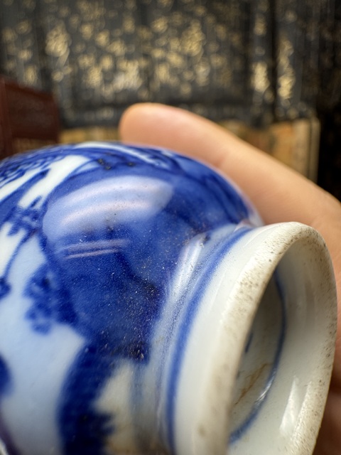 古玩陶瓷清晚期 青花杯（日本瓷）真品鑒賞圖
