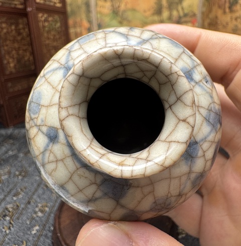 古玩陶瓷明晚期 青花小罐子真品鑒賞圖