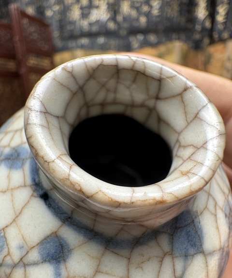 古玩陶瓷明晚期 青花小罐子真品鑒賞圖