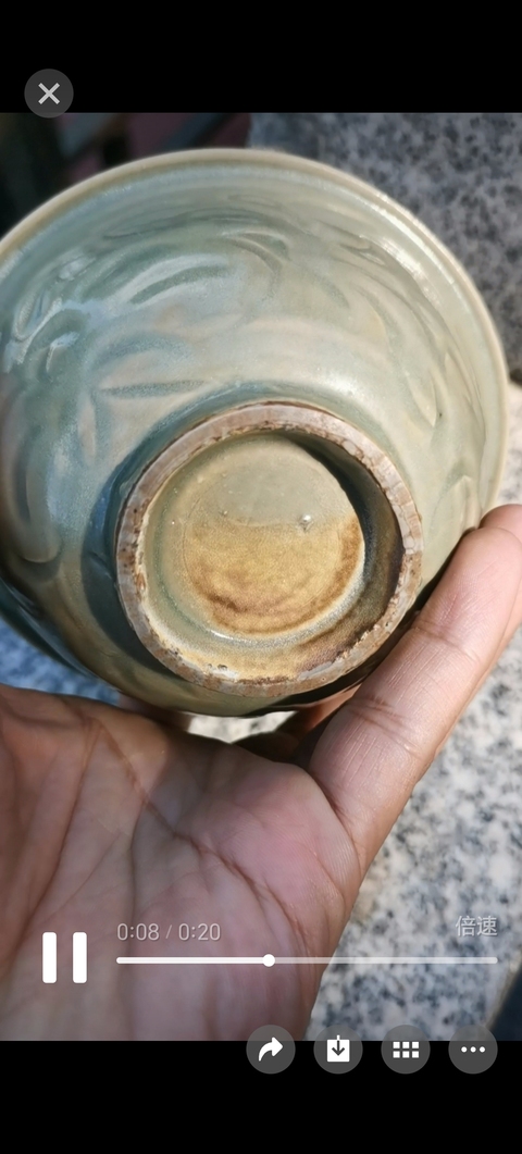 古玩陶瓷耀州窯青釉碗真品鑒賞圖