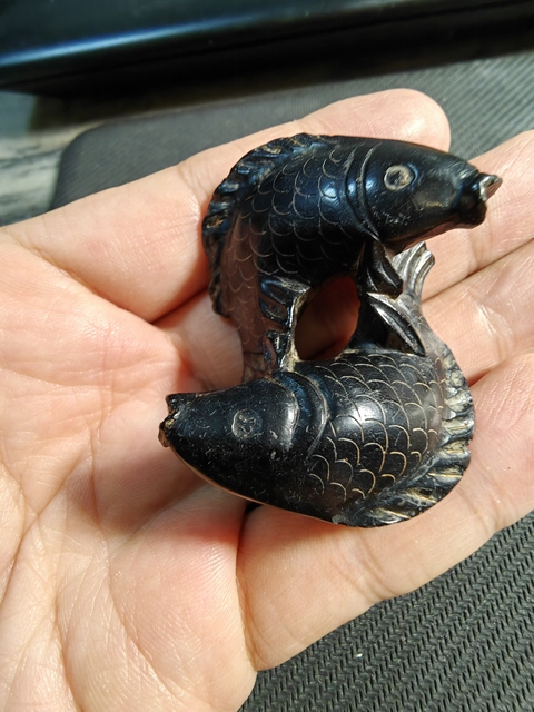 古玩玉器雙魚真品鑒賞圖