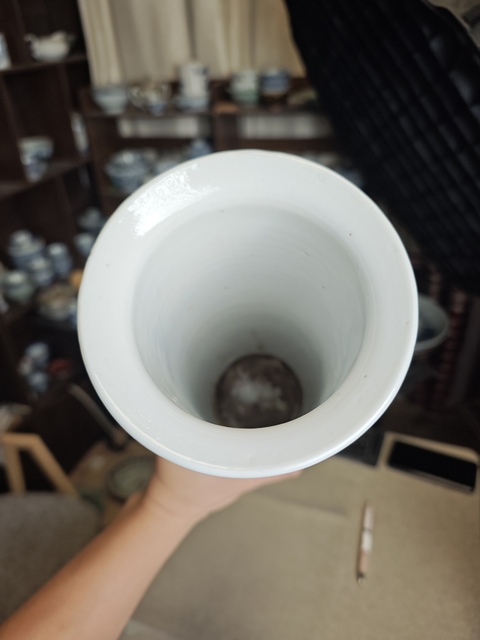 古玩陶瓷晚清青花花觚真品鑒賞圖