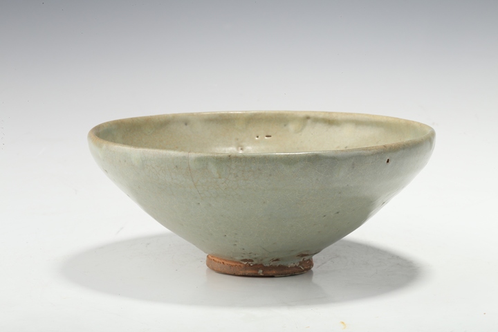 古玩陶瓷元代·天藍釉紅斑碗真品鑒賞圖