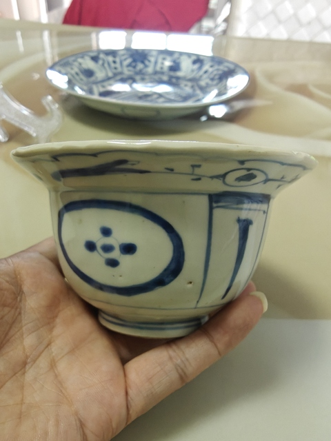 古玩陶瓷青花花鳥紋折沿碗拍賣,當前價格1300元