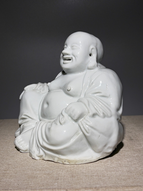 古玩陶瓷德化窯彌勒佛真品鑒賞圖