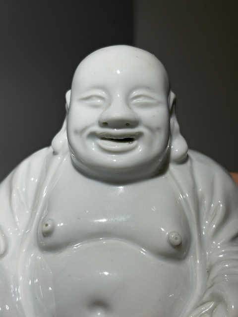 古玩陶瓷德化窯彌勒佛真品鑒賞圖