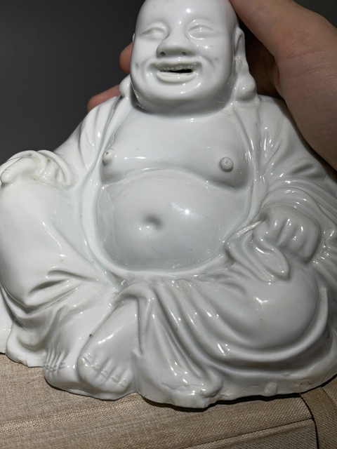 古玩陶瓷德化窯彌勒佛真品鑒賞圖
