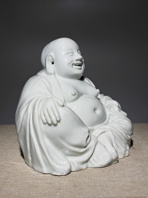 古玩陶瓷德化窯彌勒佛真品鑒賞圖