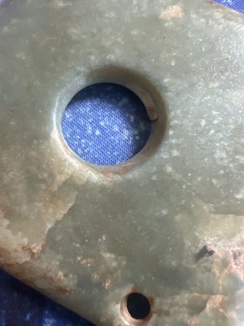 古玩玉器仿古三孔方形璧真品鑒賞圖
