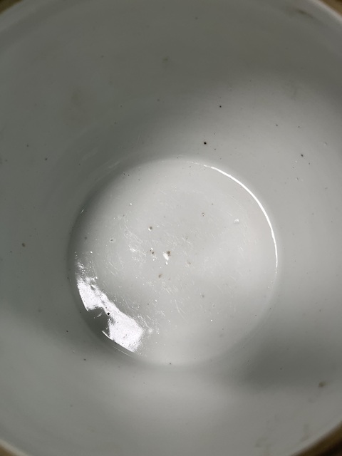 古玩陶瓷粉彩花鳥花卉紋四系粥罐真品鑒賞圖